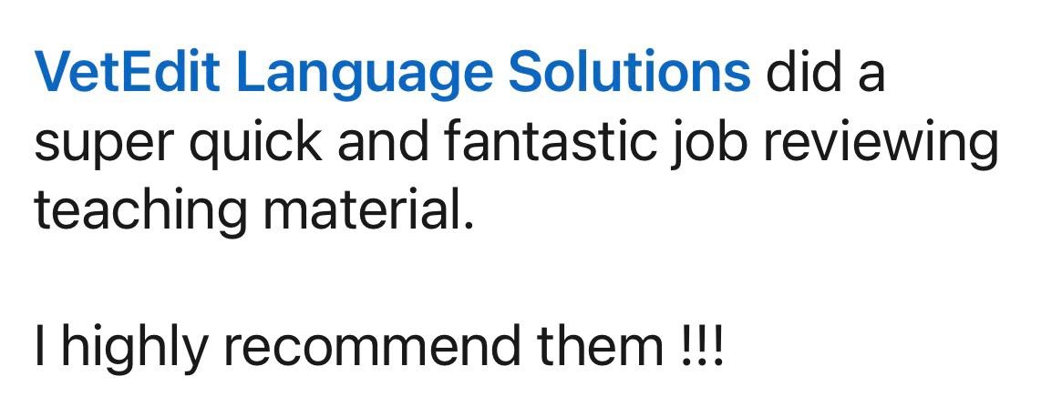 VetEdit Language Solutions